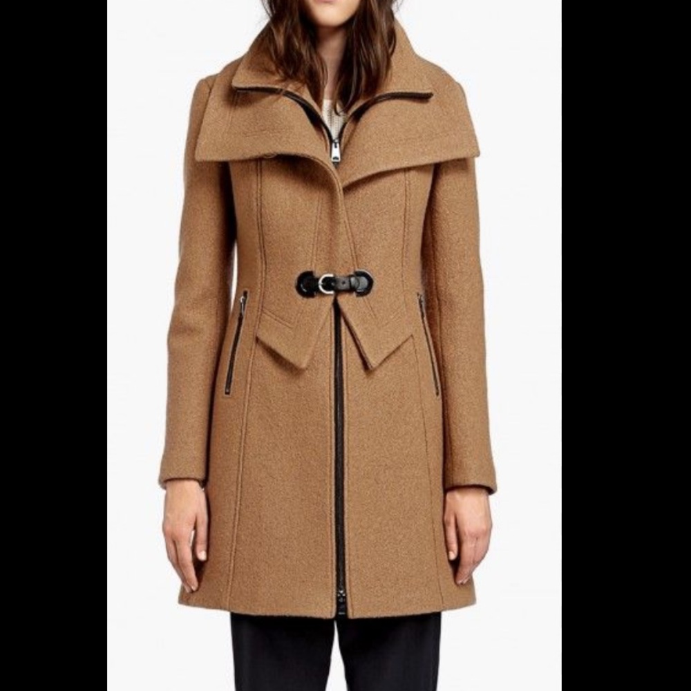Soia & Kyo Fiala Wool Trench Coat in Camel